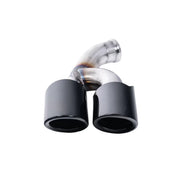 Exhaust Muffler Tips suitable for Porsche Cayenne 92A Facelift (10/2014-2017) GTS Design Piano Black – product image 3