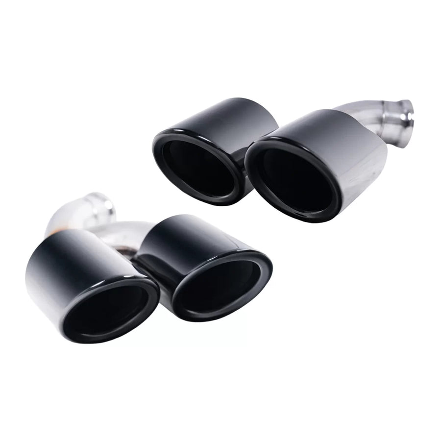 Exhaust Muffler Tips suitable for Porsche Cayenne 92A Facelift (10/2014-2017) GTS Design Piano Black – product image 1