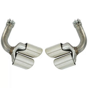 Exhaust Muffler Tips Quad suitable for Porsche Cayenne 9Y0 SUV 3.0 (2018-up) Upgrade to Cayenne S Chrome – product image 2