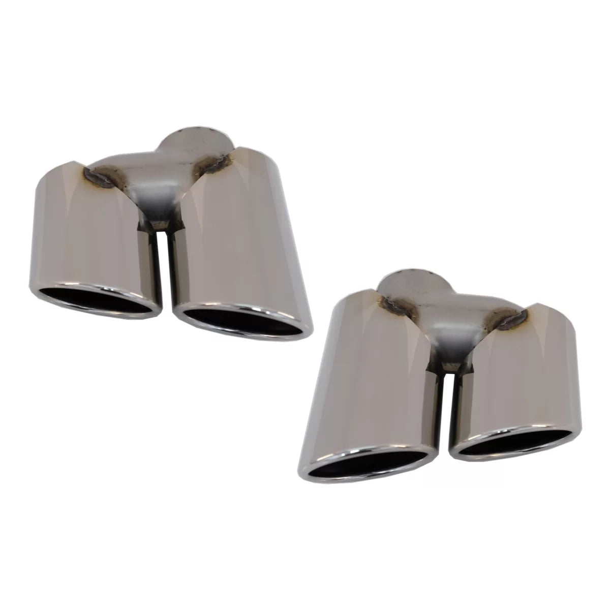 Exhaust Muffler Tips Tailpipes suitable for Audi Q5 8R (11.2008-2016) SQ5 Design Chrome – product image 1