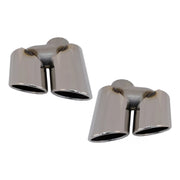 Exhaust Muffler Tips Tailpipes suitable for Audi Q5 8R (11.2008-2016) SQ5 Design Chrome – product image 2