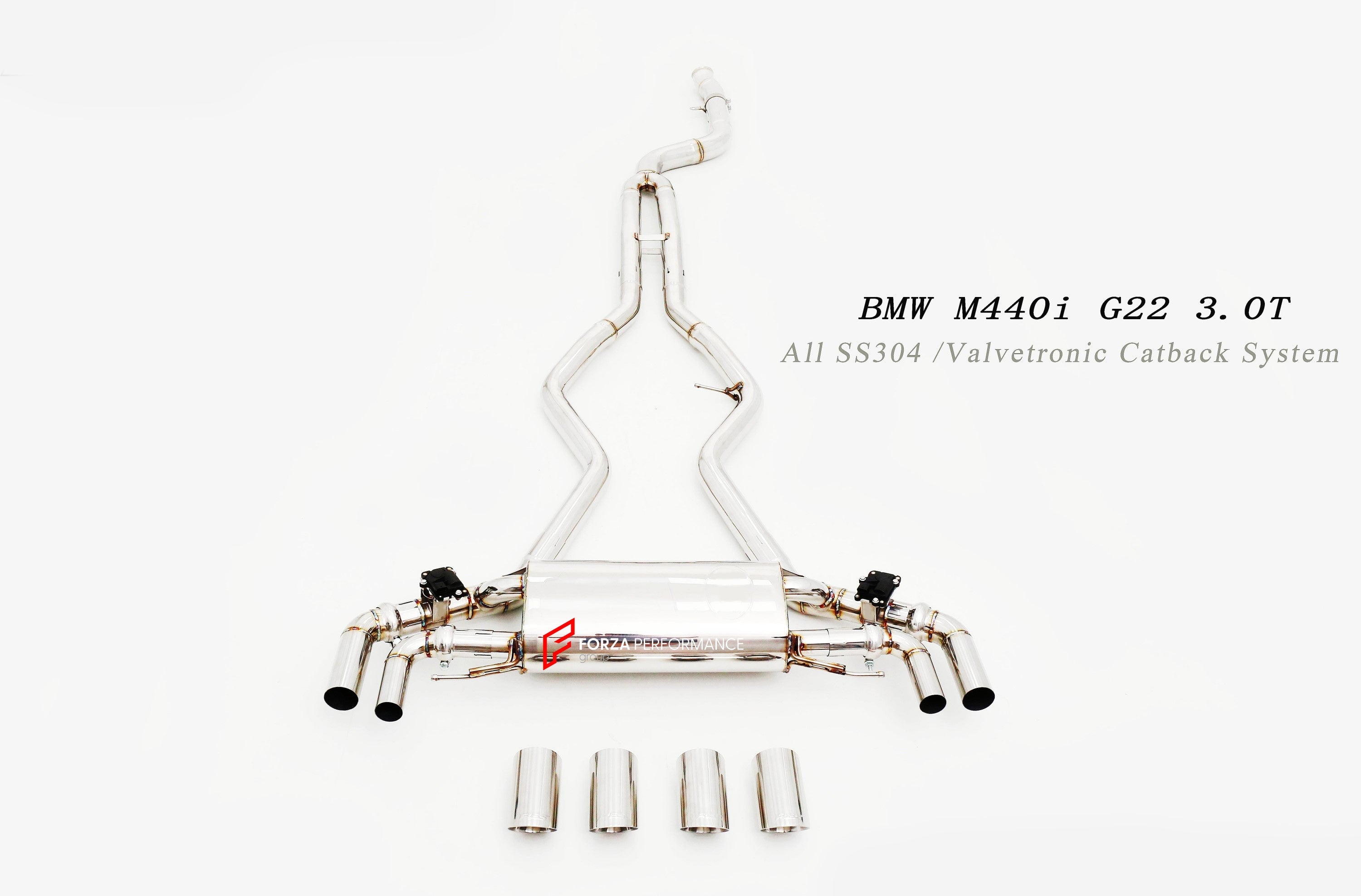 VALVED EXHAUST CATBACK MUFFLER FOR BMW M440i G22 3.0T 2020 - 2023