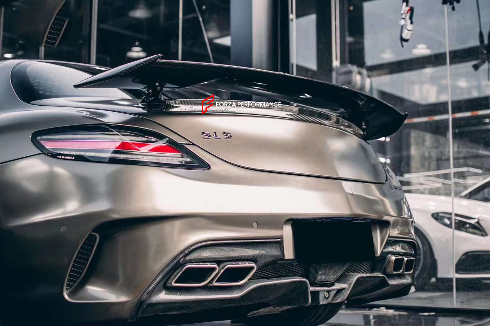 CARBON REAR T-WING SPOILER for MERCEDES-BENZ SLS AMG W197 2010 - 2015