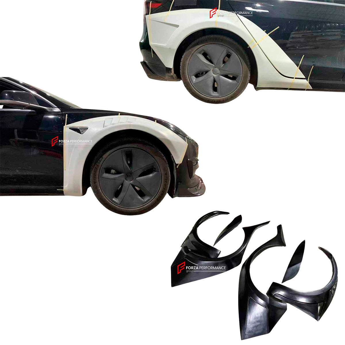 FENDER FLARES for TESLA MODEL 3 2017 - 2023
