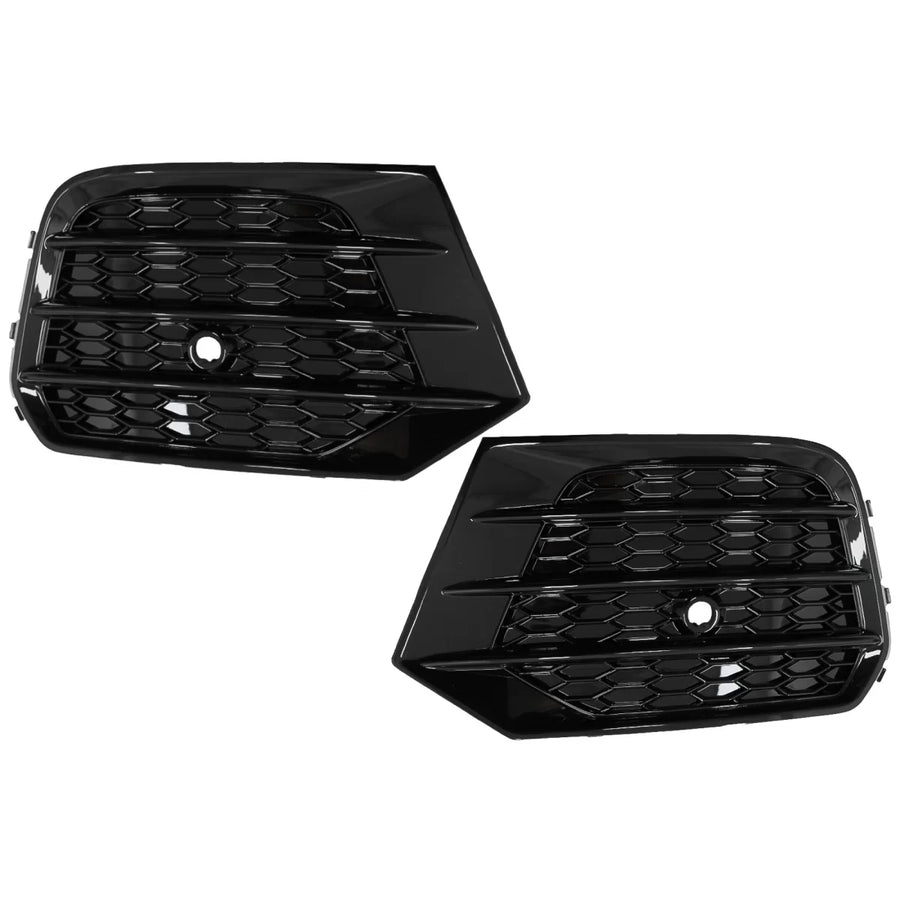 Fog Lamp Covers Side Grilles suitable for Audi Q3 8U Facelift (2014-2017) RS Design Piano Black – product image 1