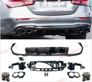 REAR DIFFUSER WITH BLACK EXHAUST TIPS for MERCEDES BENZ E-CLASS W213 E53 2020+