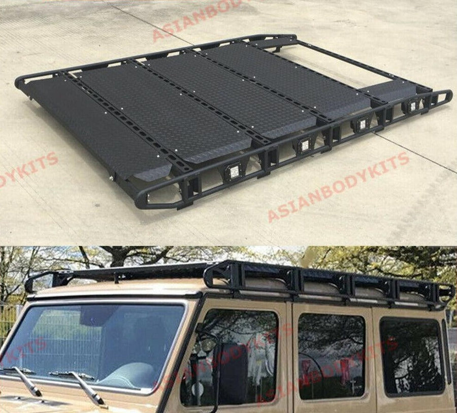 Buy Now ROOF RACK WITH LADDER SUNROOF VERSION for MERCEDES BENZ G CLASS W461 W463 G350 G500 G63 1980 - 2017 and upgrade car parts from SIR Tuning at the Best Price. Headlights, Tail lights, Bodykits, Navigations, body kit and more - Fast & Free Shipping within Europe, US & Worldwide.