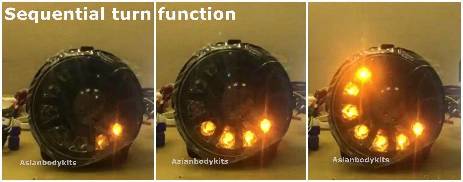 BLACK LED HEADLIGHTS WITH TURN FUNCTION for MERCEDES BENZ G CLASS W463 G300 G320 G500 1986 - 2006