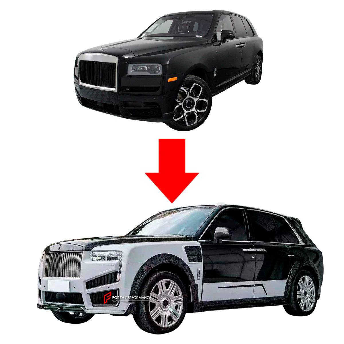 FORGED CARBON CONVERSION BODY KIT for ROLLS-ROYCE CULLINAN SERIES 1 2018 - 2025 upgrade to SERIES 2 FACELIFT
