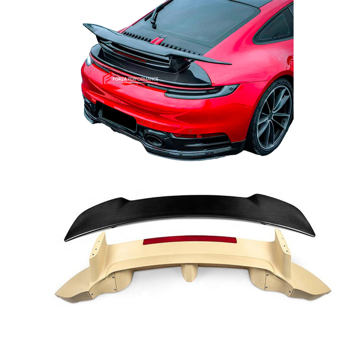 CARBON REAR SPOILER for PORSCHE 911 992.1 992.2 CARRERA S 2019 - 2025