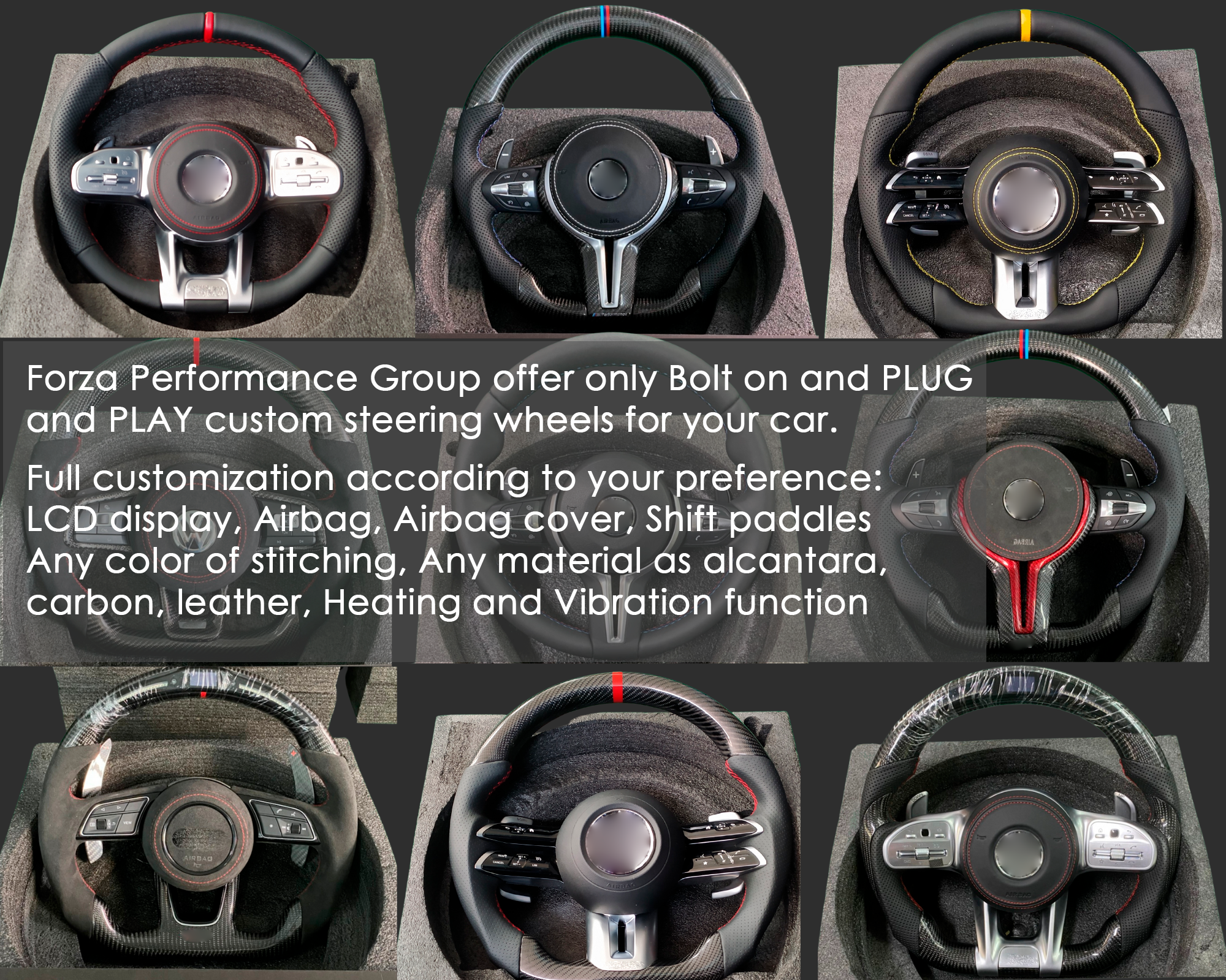 CUSTOM STEERING WHEEL for LAND ROVER RANGE ROVER SPORT VELAR EVOQUE