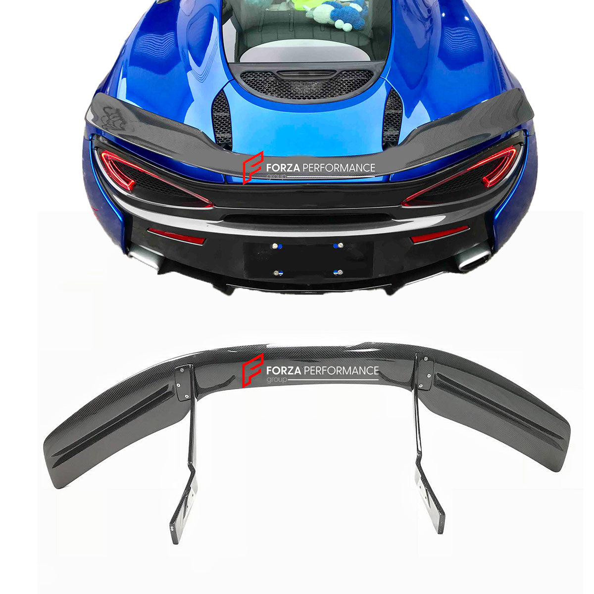 CARBON FIBER REAR WING SPOILER for MCLAREN 540C 570GT 570S SPORTS SERIES P13 2015 - 2020