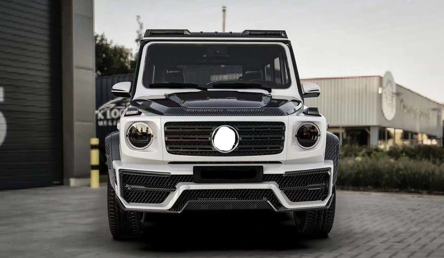Buy Now FORZA DRY CARBON BODY KIT FOR MERCEDES-BENZ G-CLASS 2019+ and upgrade car parts from SIR Tuning at the Best Price. Headlights, Tail lights, Bodykits, Navigations, Carbon body kit and more - Fast & Free Shipping within Europe, US & Worldwide.