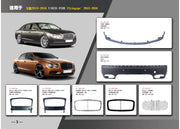FRONT AND REAR BUMPERS for BENTLEY FLYING SPUR 2013 - 2016