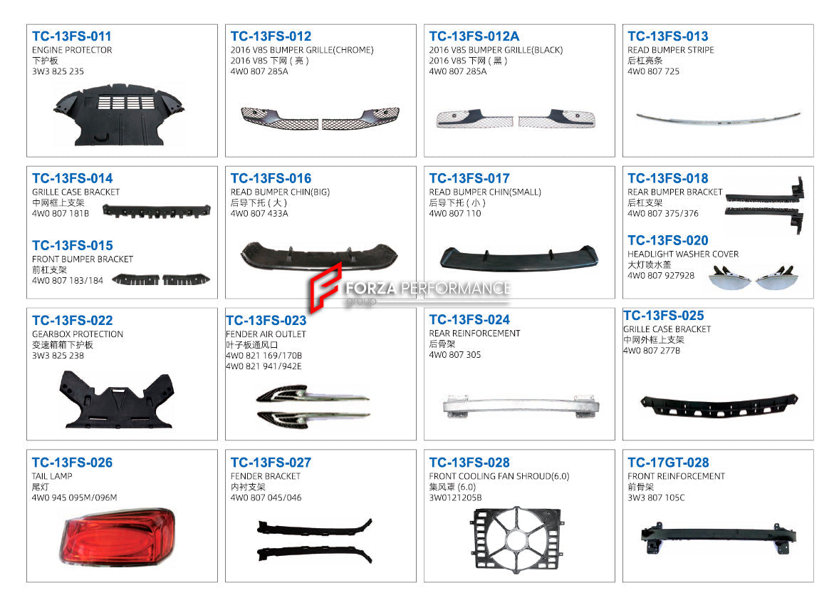 Parts for BENTLEY FLYING SPUR 2013 - 2016