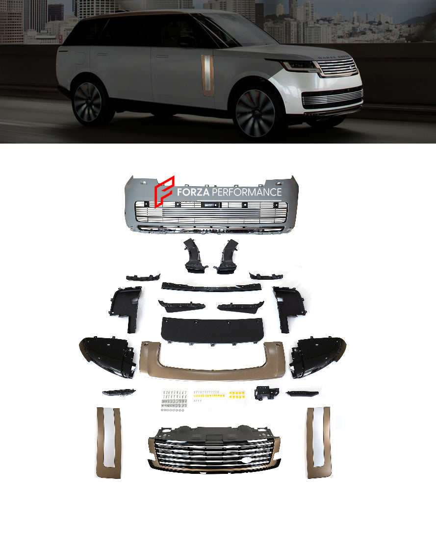 Buy Now FACELIFT BODY KIT for LAND ROVER RANGE ROVER L460 2023+ FRONT BUMPER GRILLE AIR VENTS and upgrade car parts from SIR Tuning at the Best Price. Headlights, Tail lights, Bodykits, Navigations, body kit and more - Fast & Free Shipping within Europe, US & Worldwide.