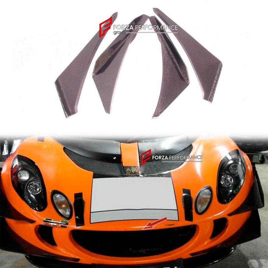 Buy Now FRONT BUMPER CANARDS for LOTUS EXIGE II S2 2004 - 2011 and upgrade car parts from SIR Tuning at the Best Price. Headlights, Tail lights, Bodykits, Navigations, body kit and more - Fast & Free Shipping within Europe, US & Worldwide.
