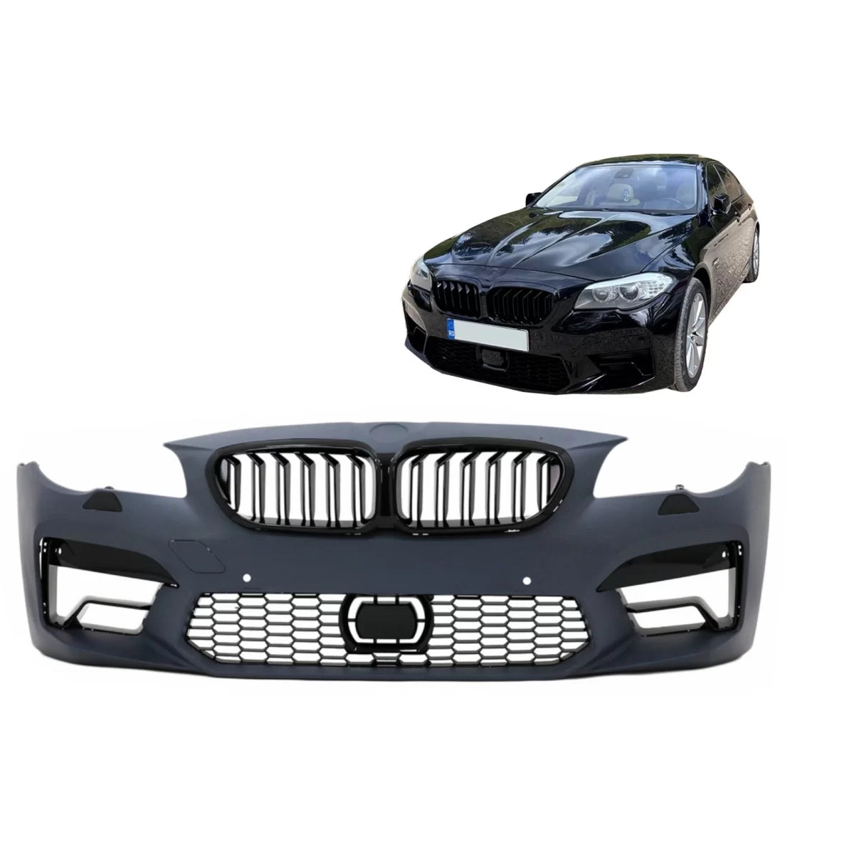 Front Bumper with Central Grilles suitable for BMW 5 Series F10 F11 (2011-2017) M5 2020 Style – product image 1