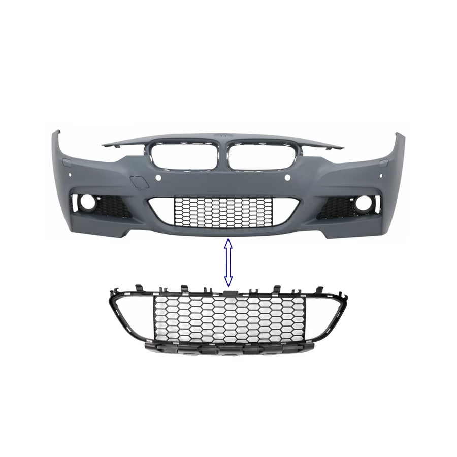 Front Bumper Central Lower Grille suitable for BMW 3 Series F30 F31 M-Tech (2011-2019) – product image 1