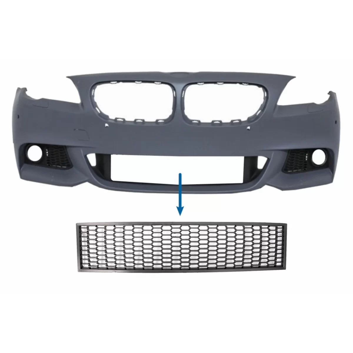 Front Bumper Central Lower Grille suitable for BMW 5 Series F10 F11 M-Tech (2009-2017) – product image 1