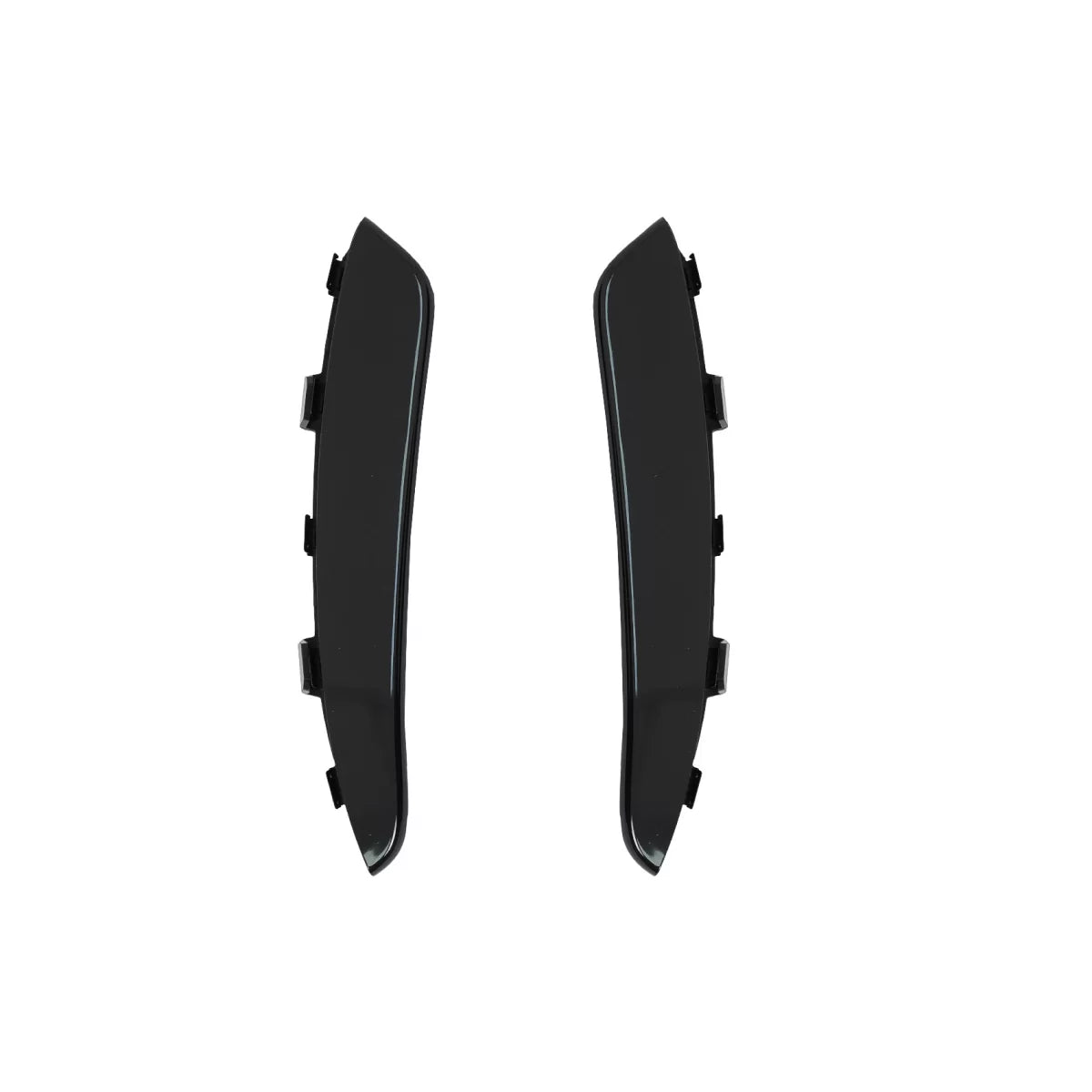 Front Bumper Flaps Side Fins Flacs suitable for Mercedes A Class W177 V177 (04.2018-2022) A35 Design Black Edition – product 