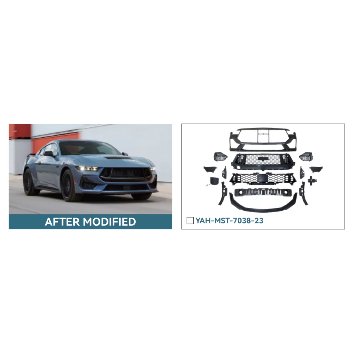 Front Bumper suitable for Ford Mustang Mk7 VII Seventh Generation (2023 up) GT500 Design – product image 1