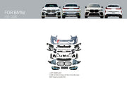 CONVERSION FRONT BUMPER GRILLE WITH HEADLIGHTS for BMW X6 G06 2019 - 2023 UPGRADE to X6 G06 LCI FACELIFT 2023+ M-TECH STYLE