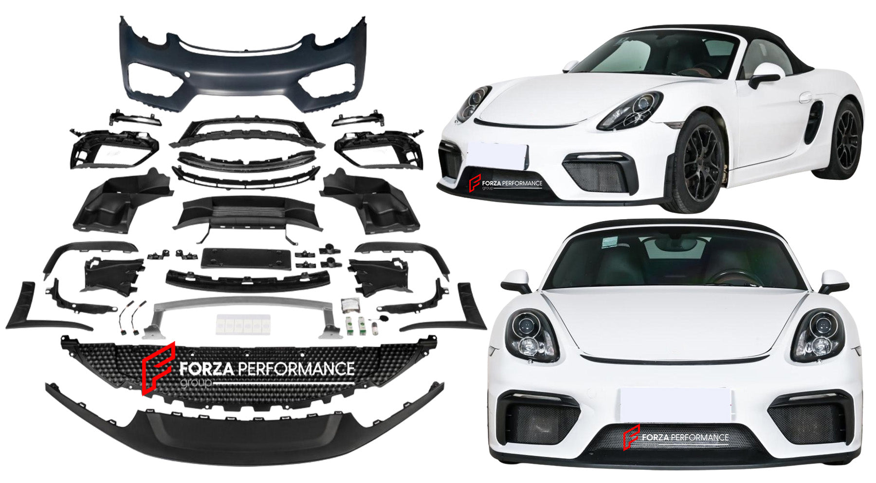 FRONT BUMPER  for PORSCHE 981 CAYMAN BOXSTER UPGRADE to CAYMAN 718 982 GT4 2024+