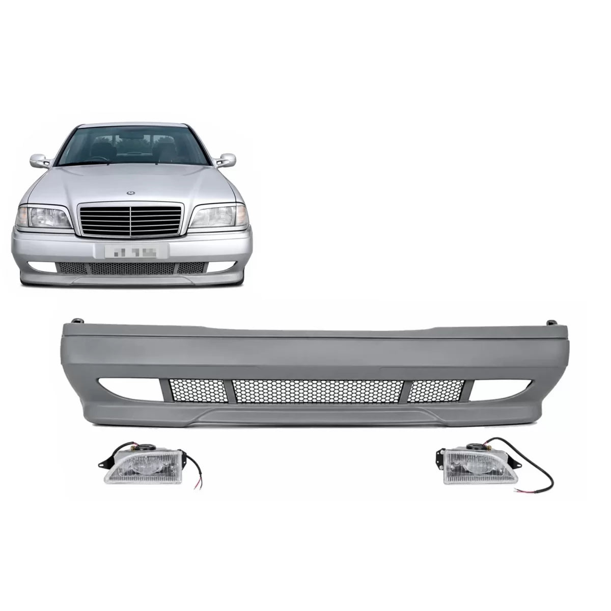 Front bumper suitable for Mercedes C-Class W202 Sedan S202 Station Wagon (06.1993-1997) – product image 1