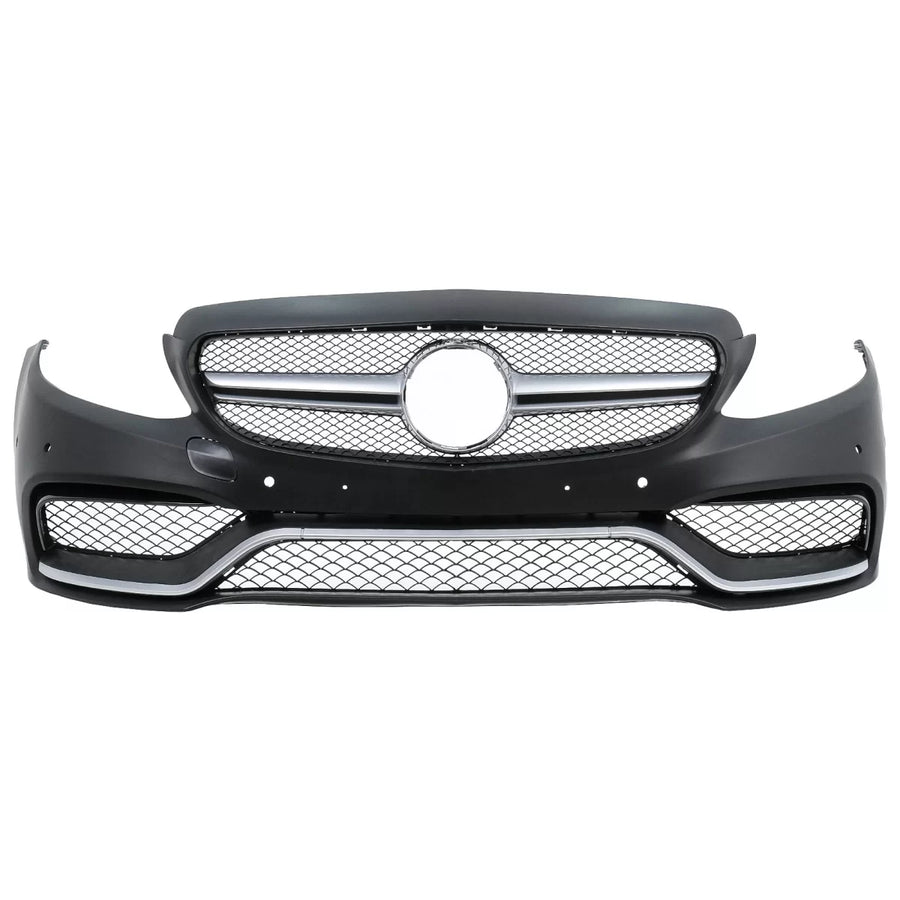 Front Bumper suitable for Mercedes C-Class W205 S205 C205 A205 (2014-2018) Limousine T-Model Coupe Cabriolet C63 Design – pro