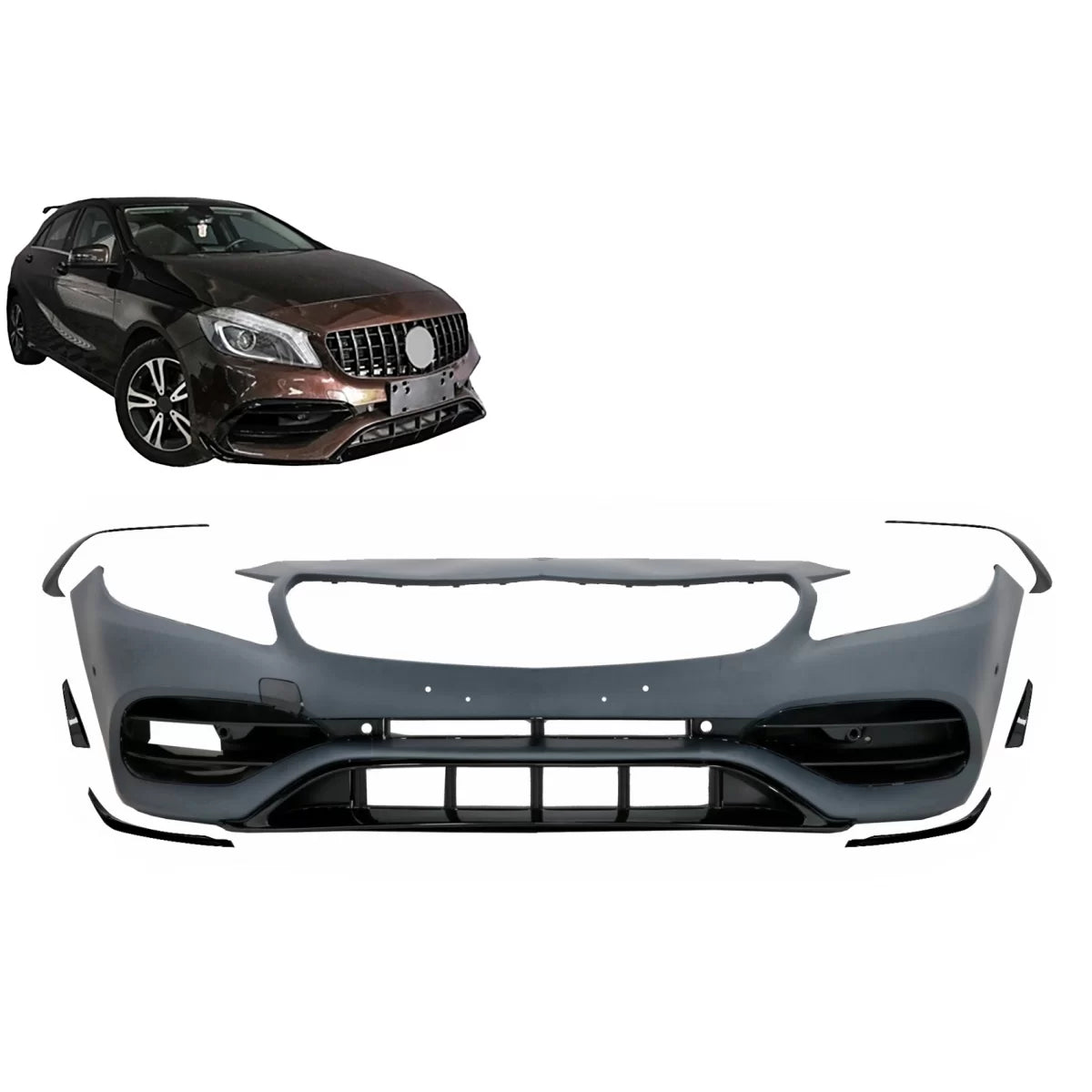 Front Bumper suitable for Mercedes A-Class W176 (2012-2018) A45 Design Facelift Look – product image 1