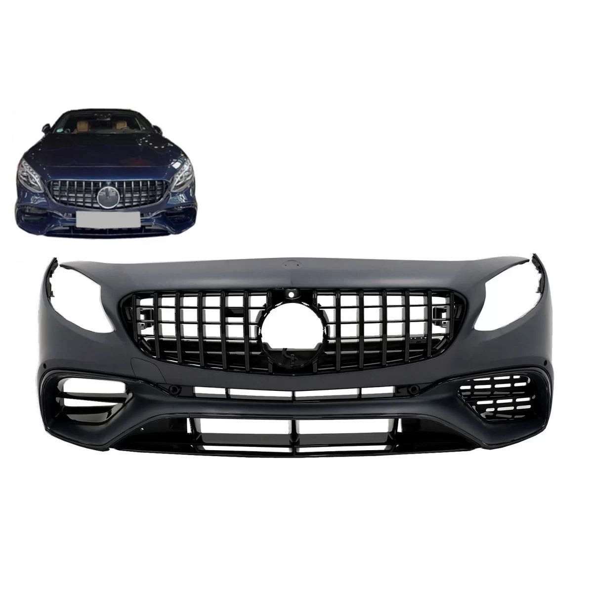 Front Bumper suitable for Mercedes S-Class Coupe C217 (2015-2021) S63 Design All Black – product image 1