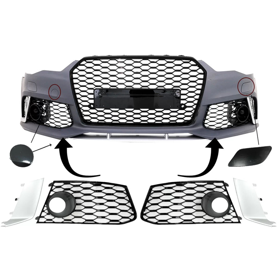 Front Bumper Parts suitable for Audi A6 C7 4G Facelift (2011-2018) RS6 Design – product image 1