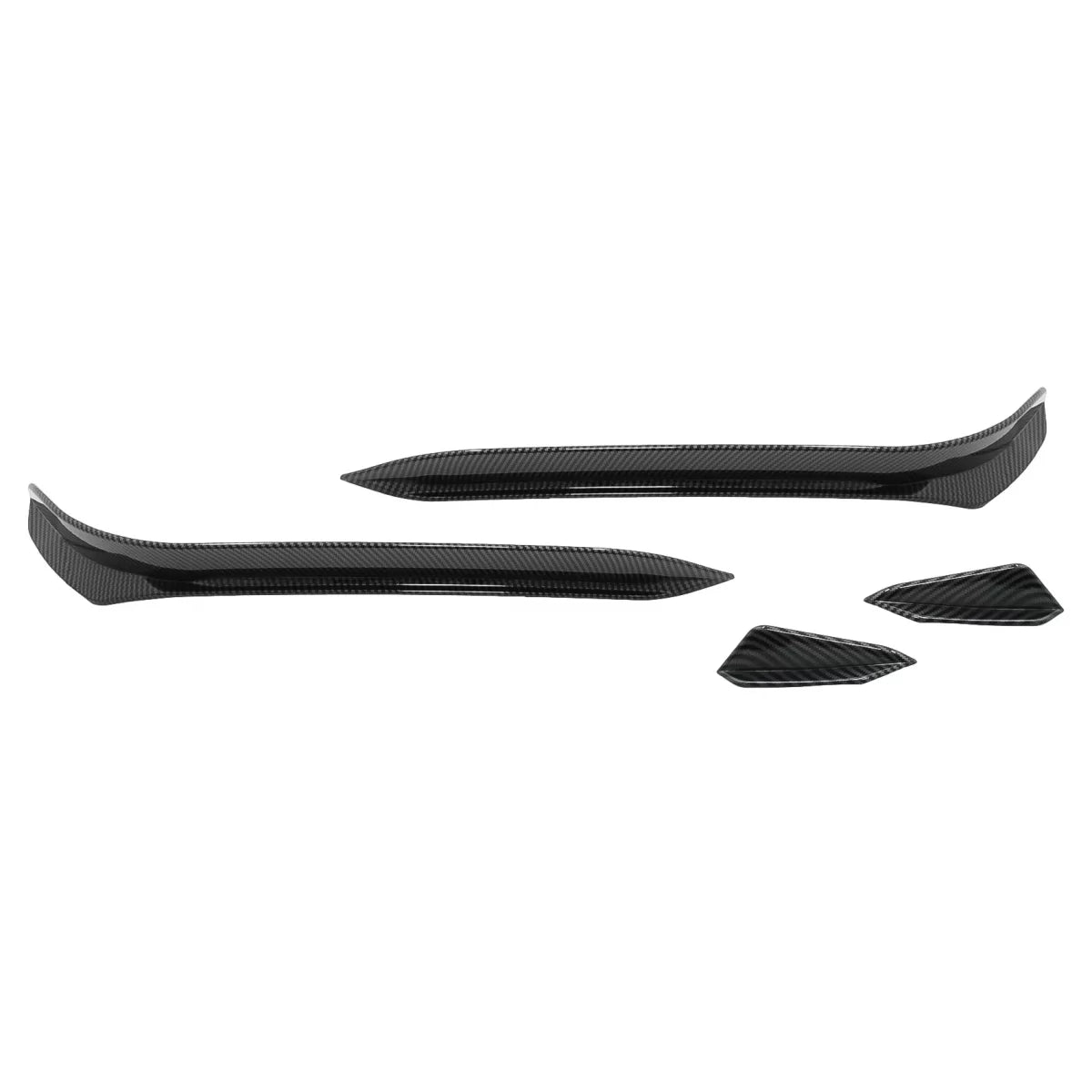 Front Bumper Side Fins Flaps suitable for VW Golf 7.5 GTI 5G Hatchback (2017-2020) Carbon Look – product image 1