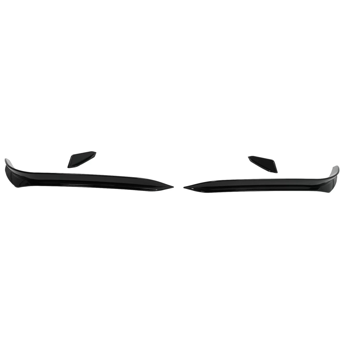Front Bumper Side Fins Flaps suitable for VW Golf 7.5 GTI 5G Hatchback (2017-2020) Piano Black – product image 1