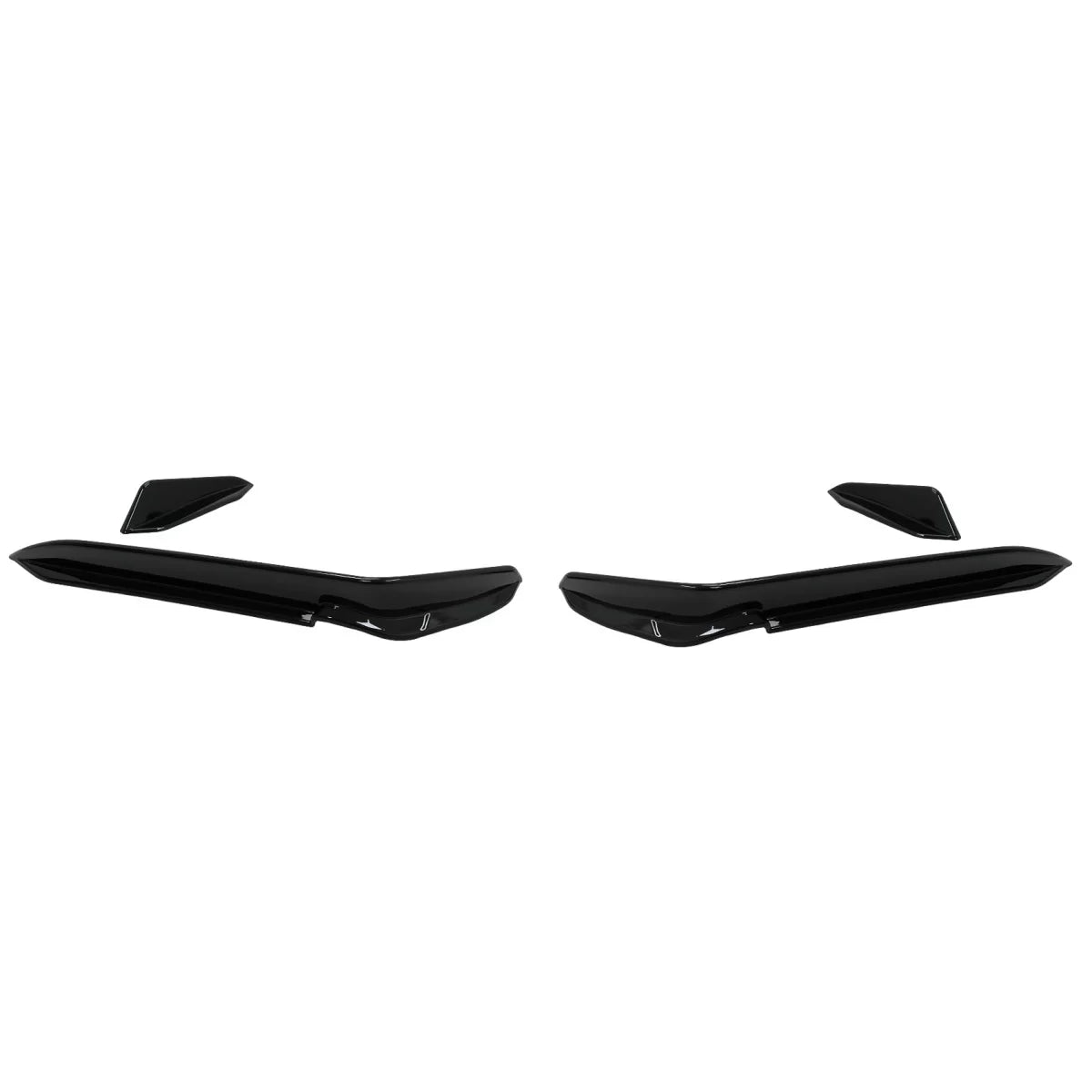 Front Bumper Side Fins Flaps suitable for VW Golf 7.5 5G R Hatchback (2017-2020) Piano Black – product image 1