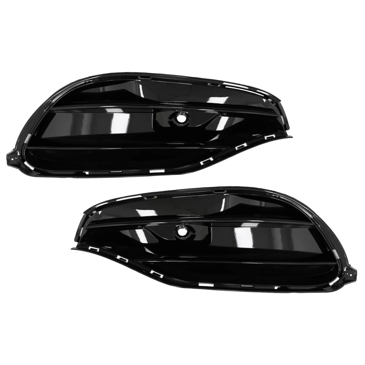 Front Bumper Side Grilles suitable for Mercedes CLA W117 C117 X117 (2013-2018) Facelift CLA45 Design Piano Black – product im