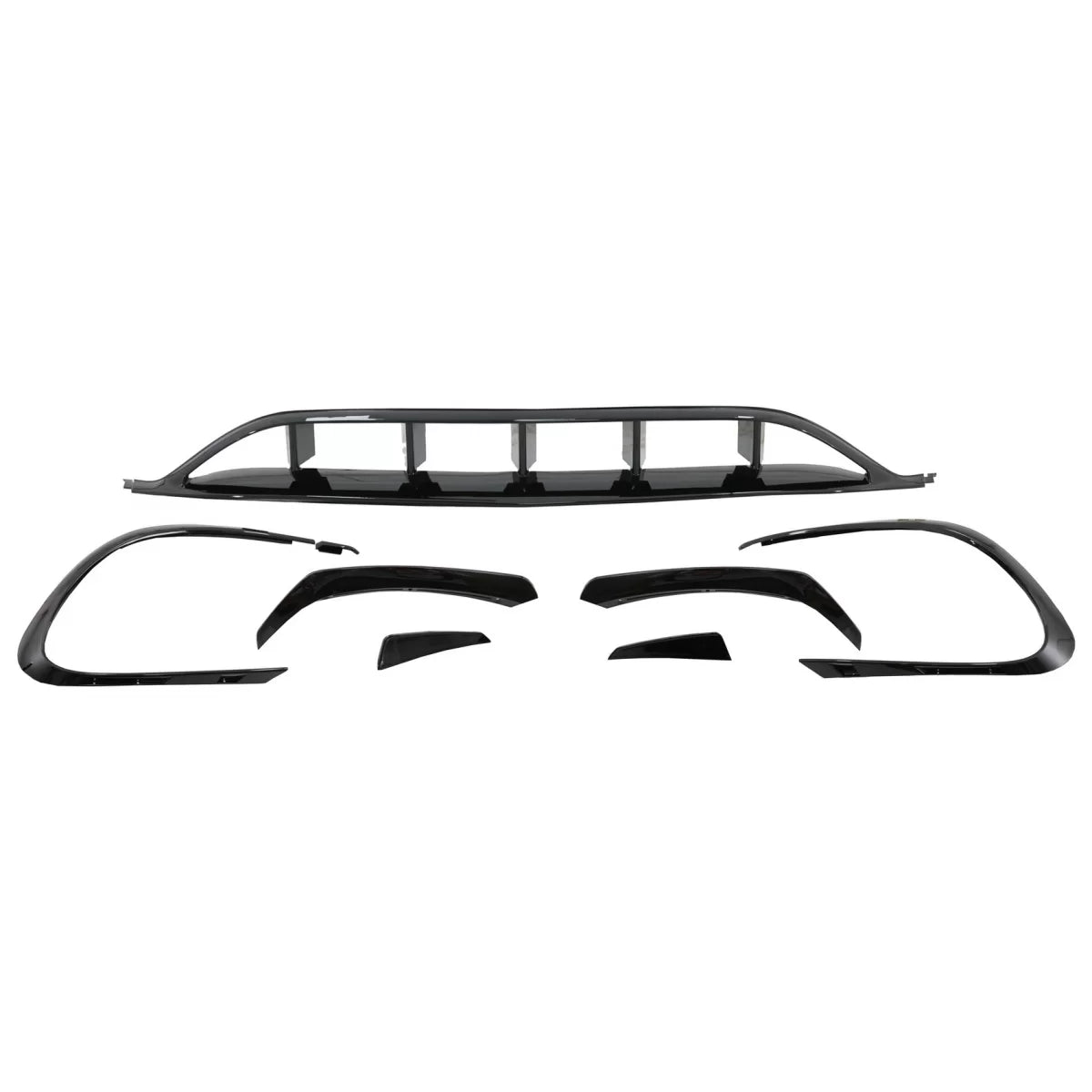 Front Bumper Splitters Fins Aero Conversion Kit suitable for Mercedes CLA W117 Facelift (2016-2018) CLA45 Design Canards Pian