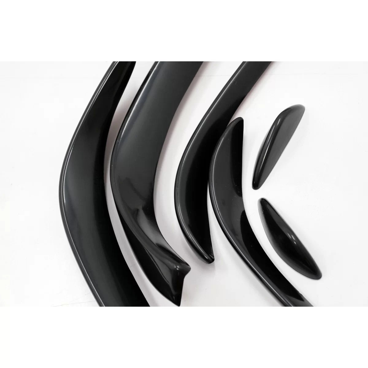 Front Bumper Splitters Fins Flaps Aero suitable for Mercedes C-Class W205 S205 C205 A205 (2015-2018) C43 Design Piano Black –