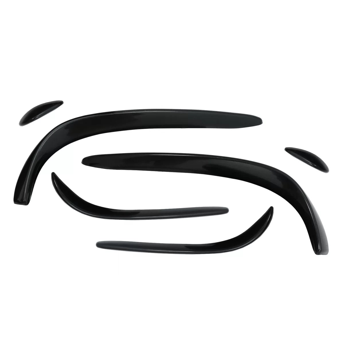 Front Bumper Splitters Fins Flaps Aero suitable for Mercedes C-Class W205 S205 C205 A205 (2015-2018) C43 Design Piano Black –