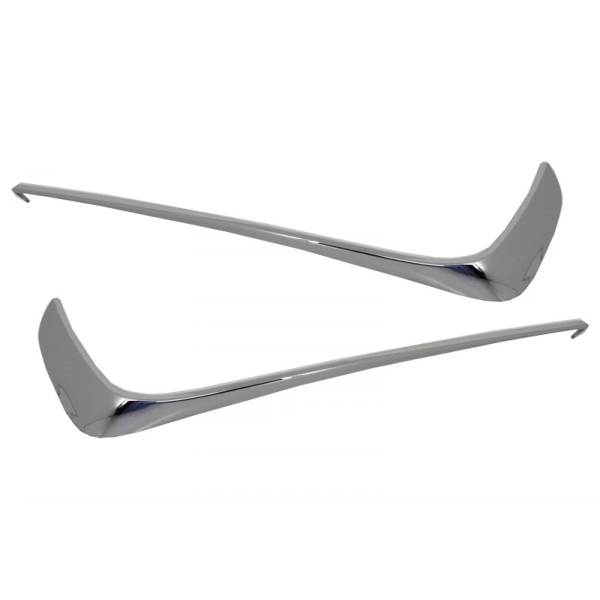 Front Bumper Splitters Fins suitable for Mercedes W222 S-Class S65 Design (2013-2017) Chrome Edition – product image 1