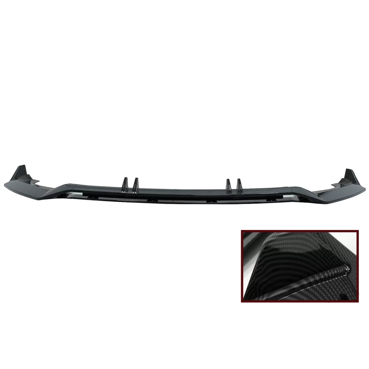Front Bumper Spoiler Lip suitable for Audi A4 B9 8W S-Line (2016-2018) Carbon Look Add-On – product image 1