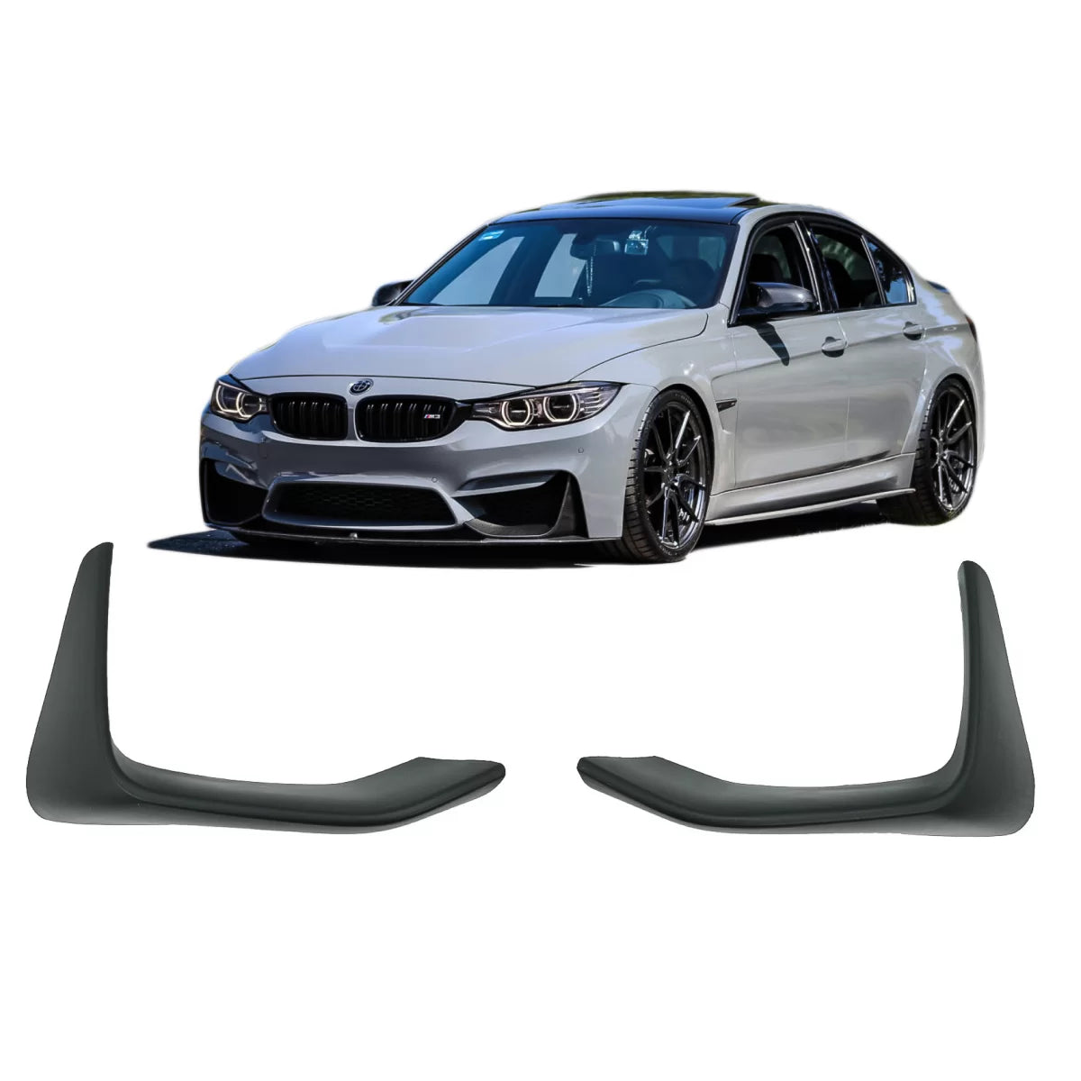 Front Bumper Spoiler Splitters Flaps suitable for BMW F80 M3 F82 F83 M4 (2014-2019) – product image 1