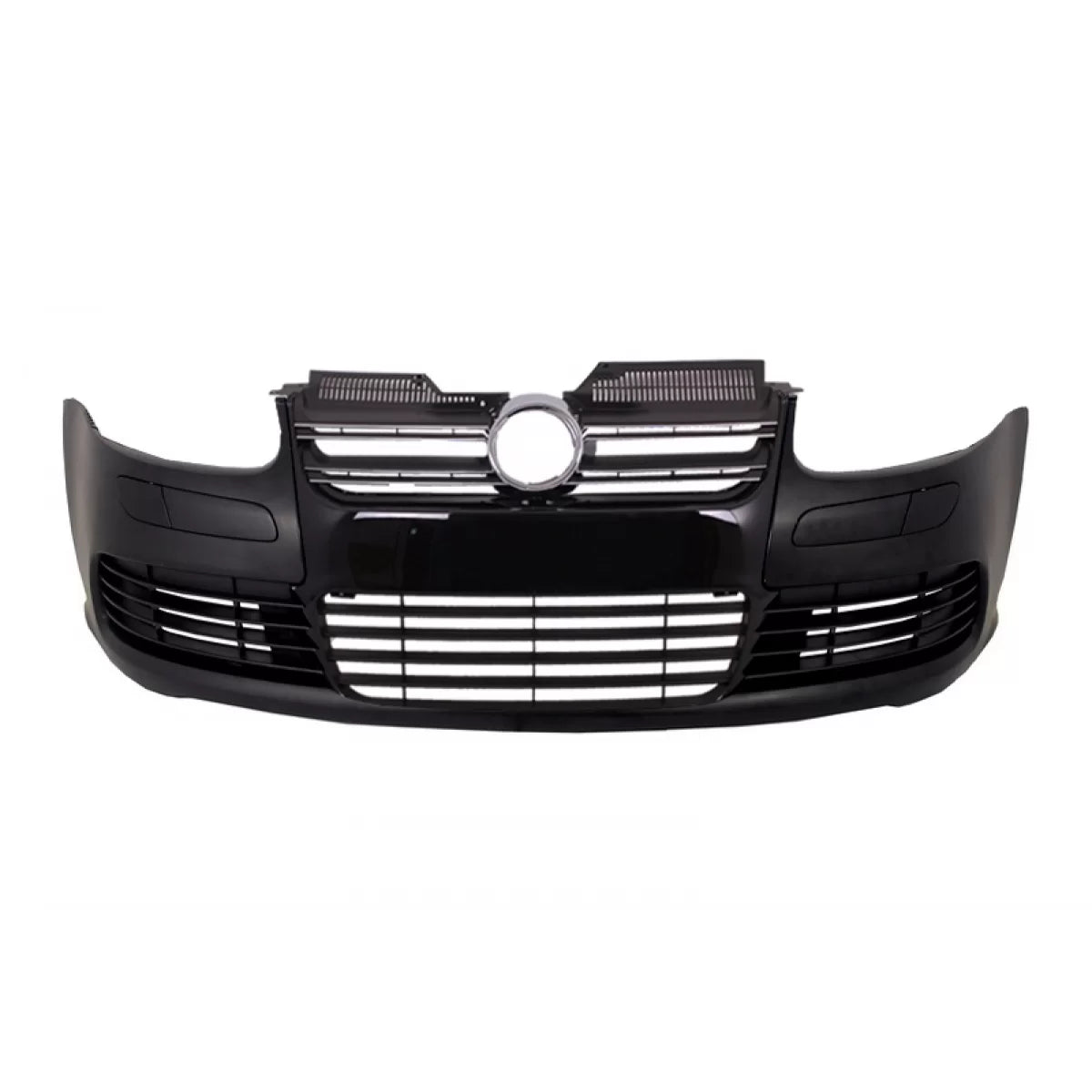 Front Bumper suitable for VW Golf V 5 (2003-2007) Jetta (2005-2010) R32 Piano Glossy Black Grill – product image 1