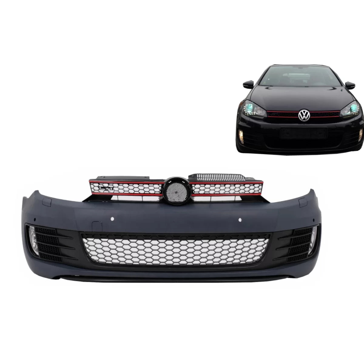 Front Bumper suitable for VW Golf VI 6 (2008-2013) GTI Look – product image 1