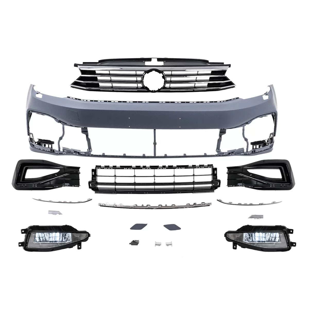 Front Bumper suitable for VW Passat B8 3G (2015-2018) upgrade to B8.5 R Design – product image 1