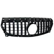 Front Central Grille suitable for Mercedes CLA C117 X117 W117 Facelift (2016-2018) CLA45 GT-R Panamericana Design Full Black 