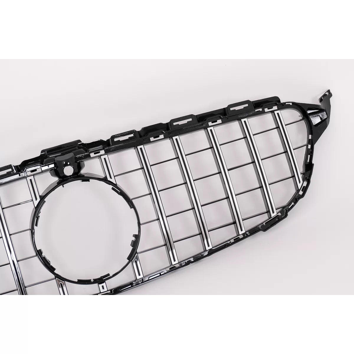 Front Grille suitable for Mercedes C-Class W205 S205 C205 (2014-2018) GT-R Panamericana Design Black Chrome With 360 Camera –