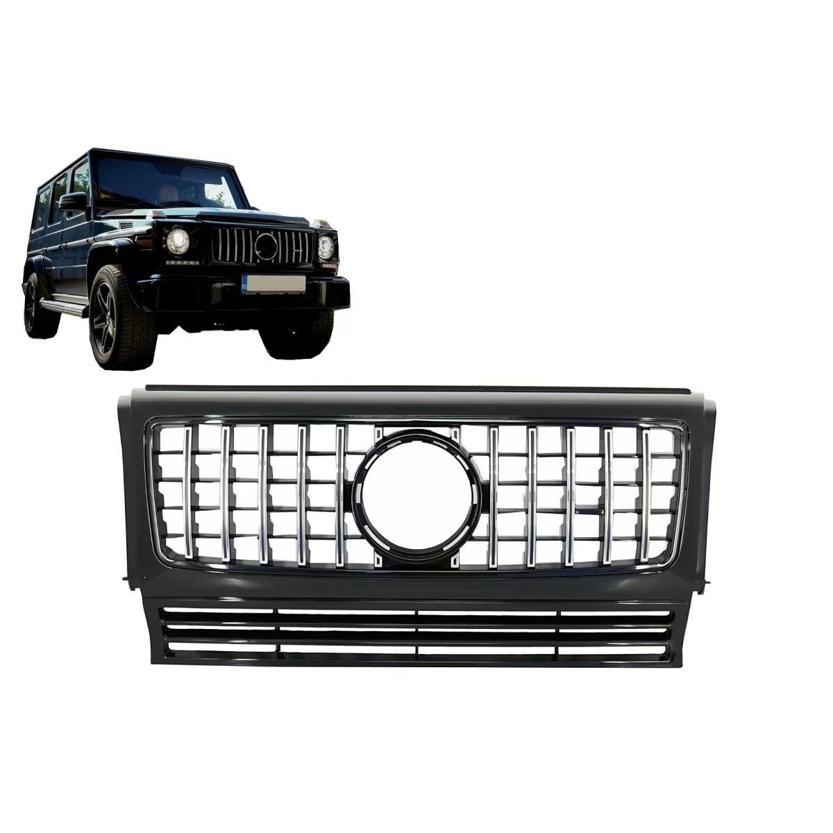 Front Grille suitable for Mercedes G-Class W463 (1990-2018) New G63 GT-R Panamericana Design – product image 1