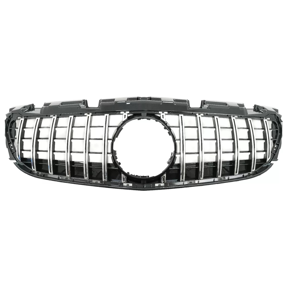 Front Grille suitable for Mercedes SLC-Class R172 Facelift (2016-2019) GT-R Panamericana Design Black/Chrome – product image 